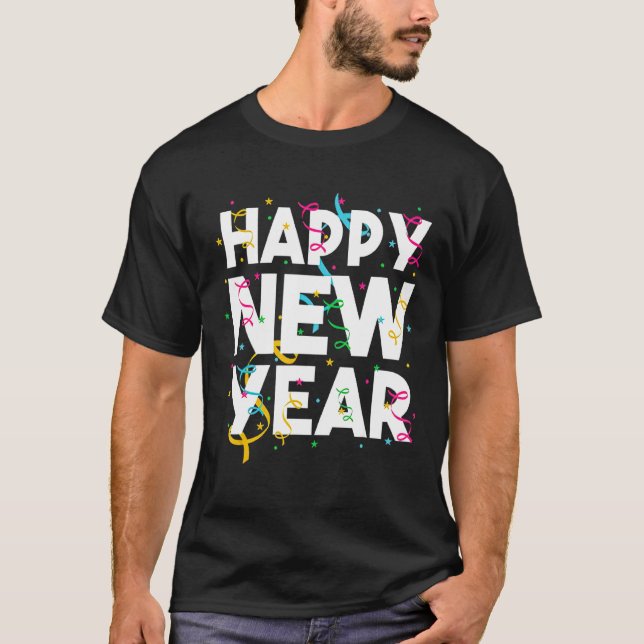 Camiseta Feliz Fiesta familiar coincidiendo con Nochevieja  (Anverso)