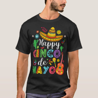 Camiseta Feliz Fiesta Mexicana Cinco De Mayo 5 De