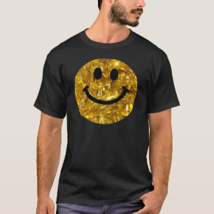Camiseta Feliz Fila de oro espumoso - Espuma mate