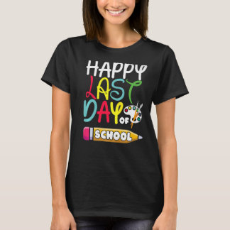 Camiseta Feliz final del último día escolar de estudiantes