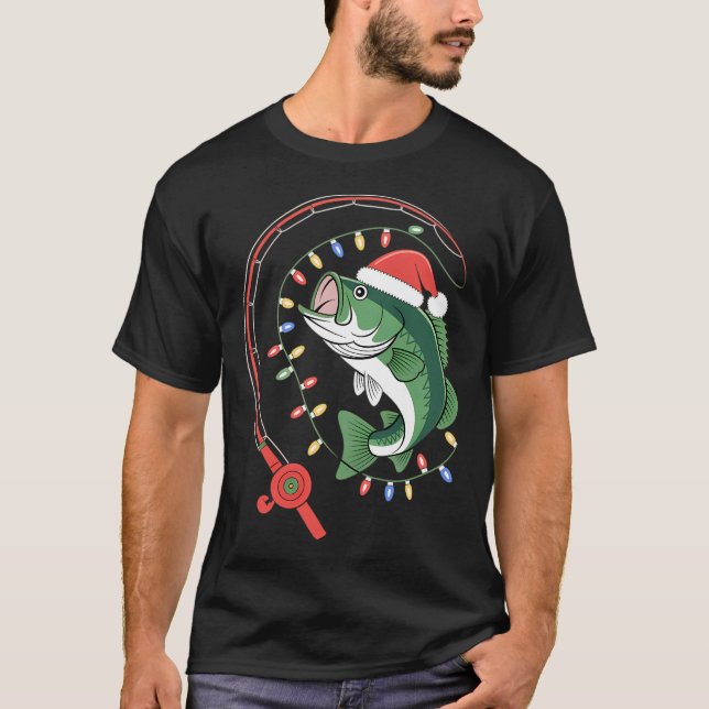 Camiseta Feliz Fishmas Navidad Feo de Pesca (Anverso)