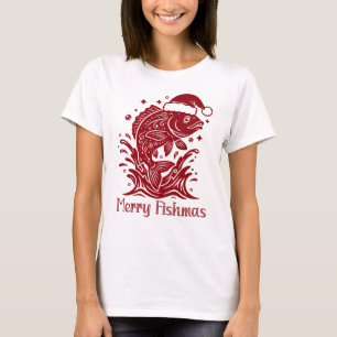 Camiseta Feliz Fishmas, Pesca de Navidad