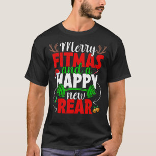 Camiseta Feliz Fitmas Y Feliz Año Nuevo