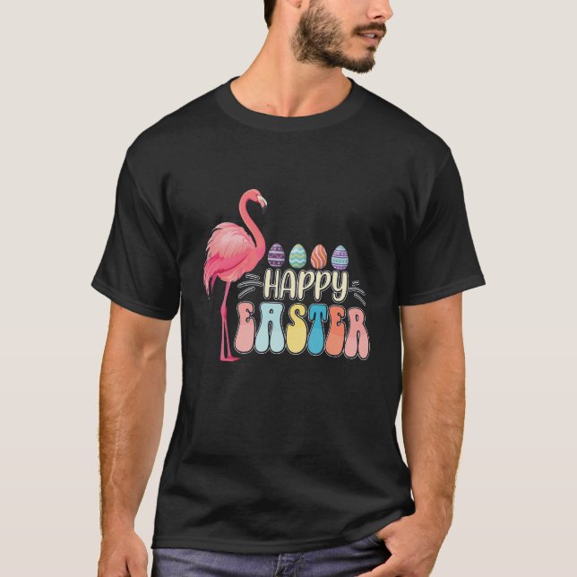 Camiseta Feliz Flamingo de Pascua (Anverso)