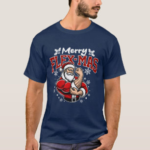 Camiseta ¡Feliz Flex-mas! ¡Super Santa está aquí!