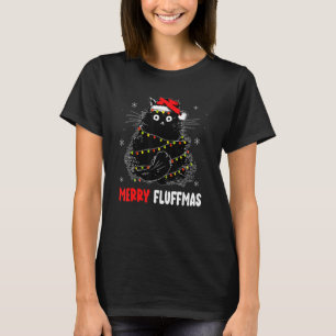Camiseta Feliz Fluffmas Catmas Cute Gatos Grumpy Meowy Kitt