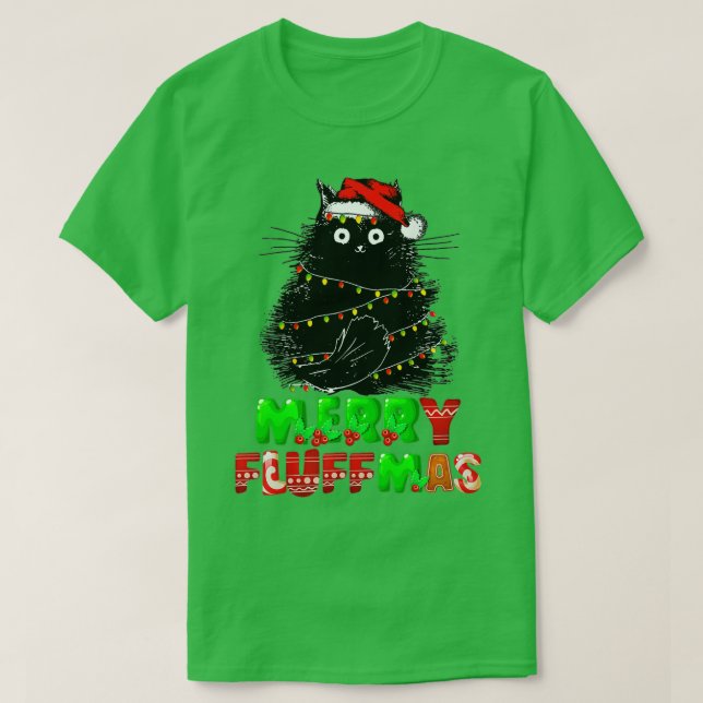 Camiseta Feliz Fluffmas Catmas Navidades Cat Lover Santa Xm (Diseño del anverso)