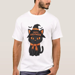 Camiseta Feliz gatito de Halloween