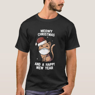 Camiseta Feliz Gatmas Y Un Feliz Año Nuevo De Gatito Divert