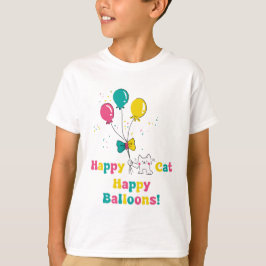 Camiseta ¡Feliz Gato, feliz globo! 🎈 🐱
