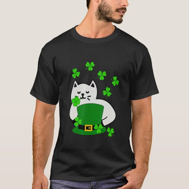Camiseta Felíz gato gatito del Día de San Patricio tiene su (Anverso)