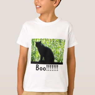 Camiseta Feliz Gato Negro de Halloween