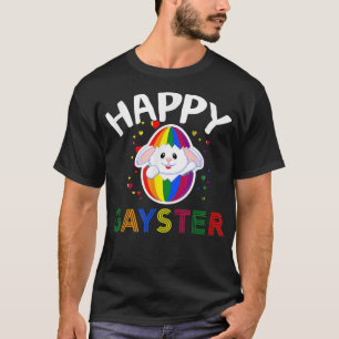 Camiseta Feliz Gayster LGBT Pascua con traje de conejo 