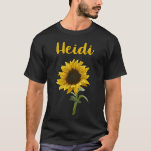 Camiseta Feliz Girasol - Nombre de Heidi