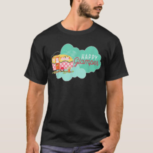Camiseta Feliz Glamper Pink Rv Camper Funny Camping Chica T