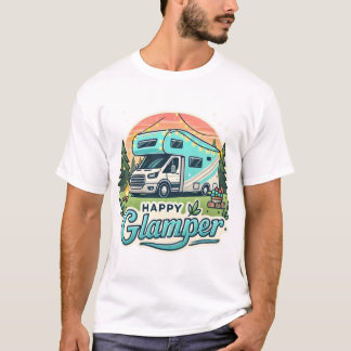 Camiseta Feliz Glamper RV Adventure T-Shirt