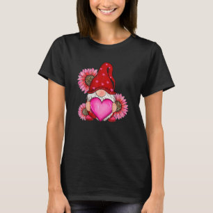 Camiseta Feliz Gnome del Día de San Valentín con el girasol