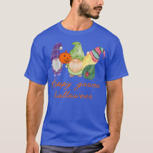 Camiseta Feliz Gnome Halloween Tres Gnomes Divertido Gnom