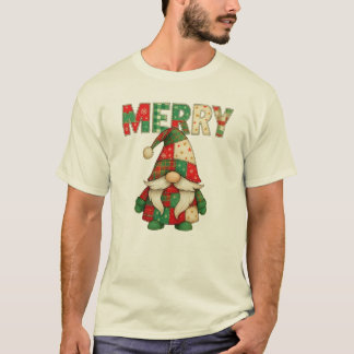 Camiseta Feliz Gnome Holiday Cheer