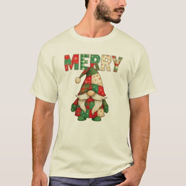 Camiseta Feliz Gnome Holiday Cheer (Anverso)
