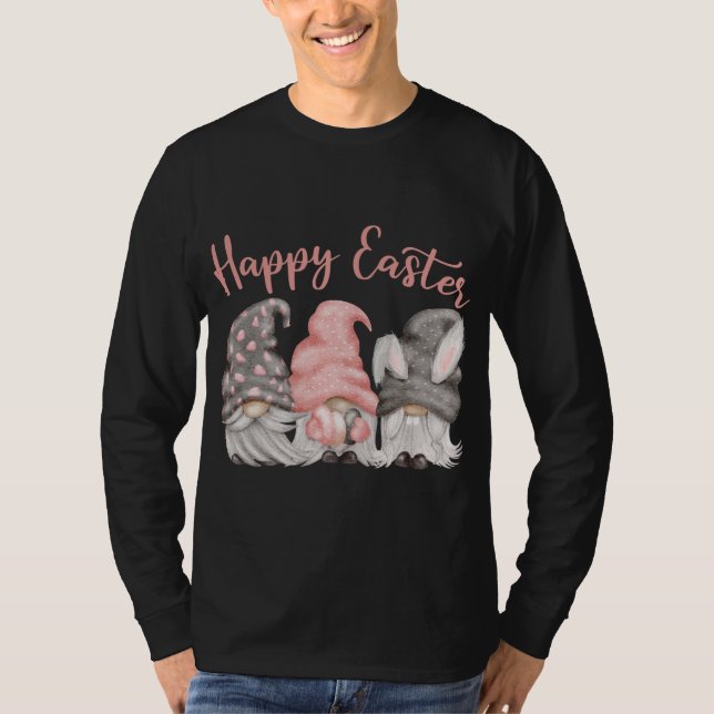 Camiseta Feliz Gnomies de Pascua Conejo Ears Easter Gnome F (Anverso)