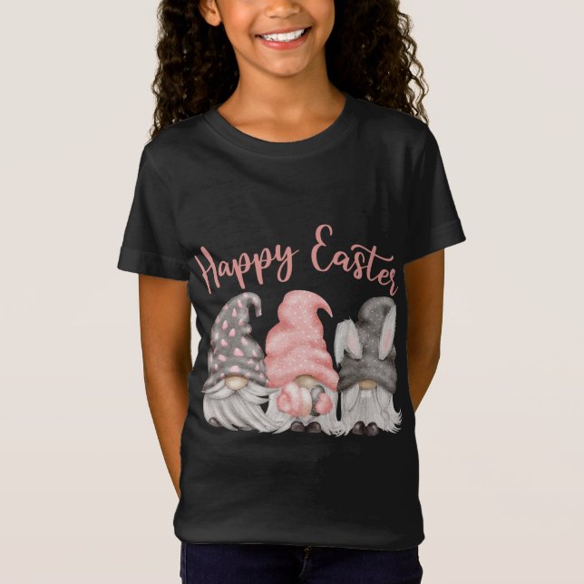 Camiseta Feliz Gnomies de Pascua Conejo Ears Easter Gnome F (Anverso)