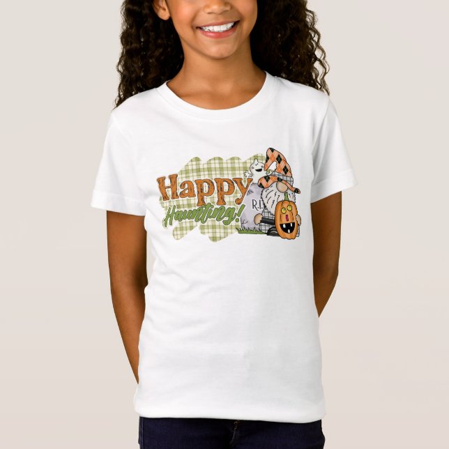 Camiseta Feliz Gnomo de Halloween Embrujando  (Anverso)