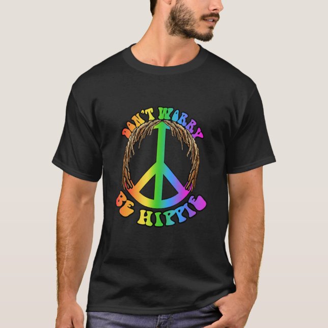 Camiseta Feliz Go Hippie Rasta Design (Anverso)