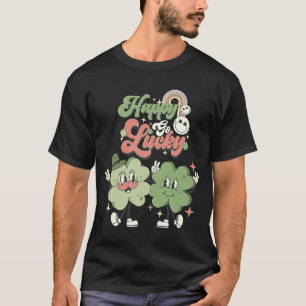 Camiseta Feliz Go Lucky Clover St Patrick's Day