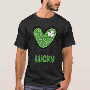 Camiseta Feliz Go Lucky Heart St Patricks Day Lucky Clover