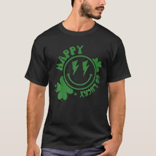 Camiseta Feliz Go Lucky Heart St Patricks Day Lucky Clover