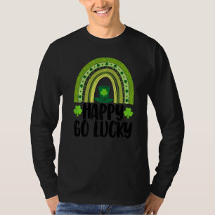 Camiseta Feliz Go Lucky Men St Patrick's Day Rainbow Love