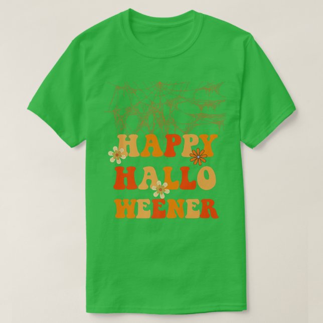 Camiseta Feliz Hallo Weener Halloweener Halloween (Diseño del anverso)