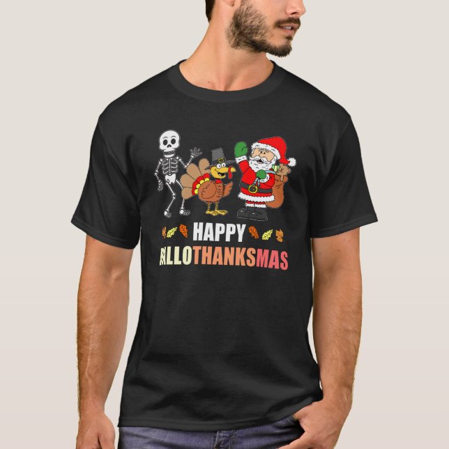 Camiseta Feliz HalloGraciasMas (Anverso)