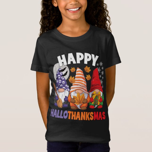 Camiseta Feliz HalloGraciasMas Halloween Gracias a Cristo (Anverso)