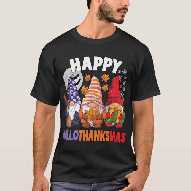 Camiseta Feliz HalloGraciasMas Halloween Gracias a Cristo (Anverso)