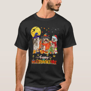Camiseta Feliz Hallothanksmas a la curta Shih Tzu Wizard Go