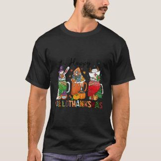 Camiseta Feliz Hallothanksmas café Enfermera Halloween grac