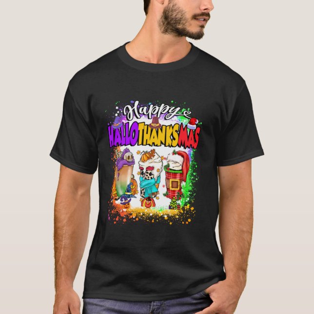 Camiseta Feliz Hallothanksmas Calabaza Spice Latente Hallow (Anverso)