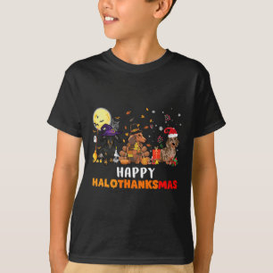 Camiseta Feliz Hallothanksmas Dachshund Perro Lover Hallowe