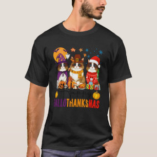 Camiseta Feliz Hallothanksmas Gatos Ragdoll Halloween Graci