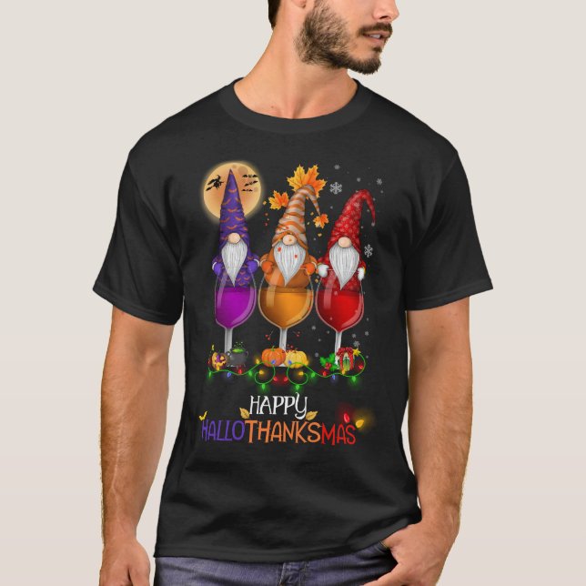 Camiseta Feliz Hallothanksmas Gnomes (Anverso)