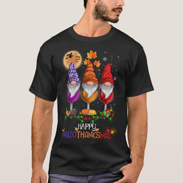 Camiseta Feliz Hallothanksmas Gnomes (Anverso)