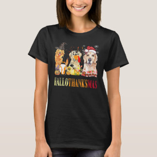 Camiseta Feliz Hallothanksmas Golden Retriever Mom Dog Hal