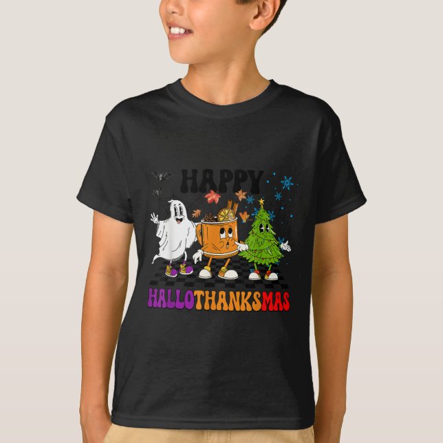 Camiseta Feliz Hallothanksmas Halloween Acción de Gracias C (Anverso)
