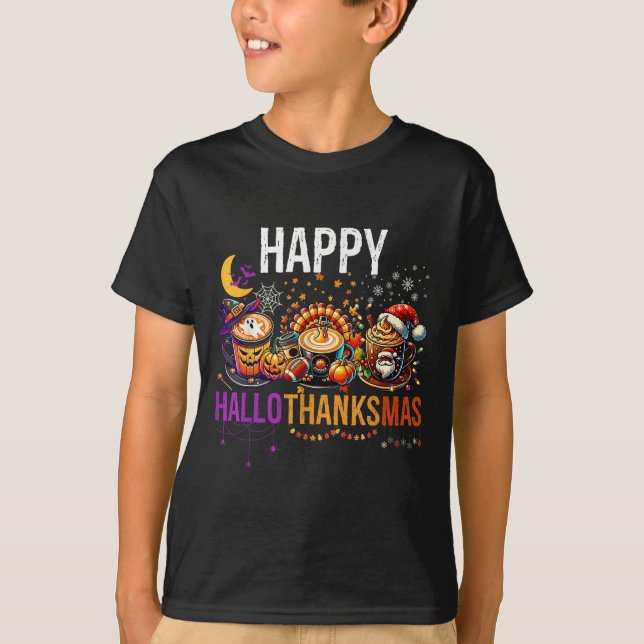 Camiseta Feliz Hallothanksmas Halloween Acción de Gracias C (Anverso)