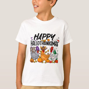 Camiseta Feliz Hallothanksmas Halloween Día de Acción de Gr