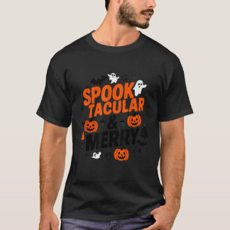 Camiseta Feliz Hallothanksmas Halloween espeluznante alegre