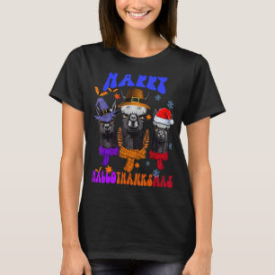 Camiseta Feliz Hallothanksmas Llama presenció Navidad de ot