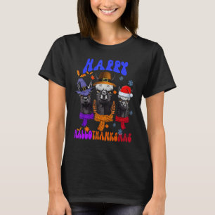 Camiseta Feliz Hallothanksmas Llama presenció Navidad de ot